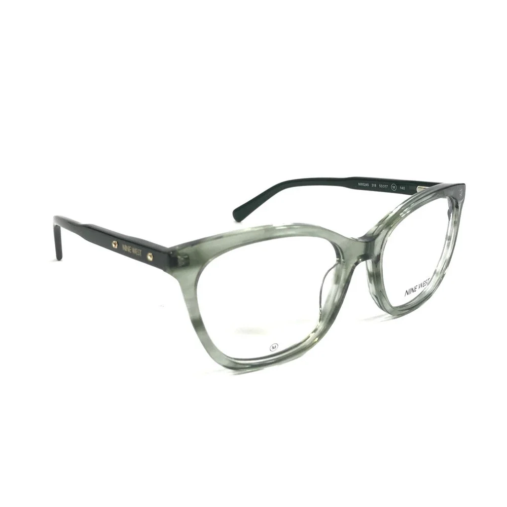 Nine West Eyeglasses Frames NW5245 318 Olive Green Cat Eye Full Rim 53-17-140
